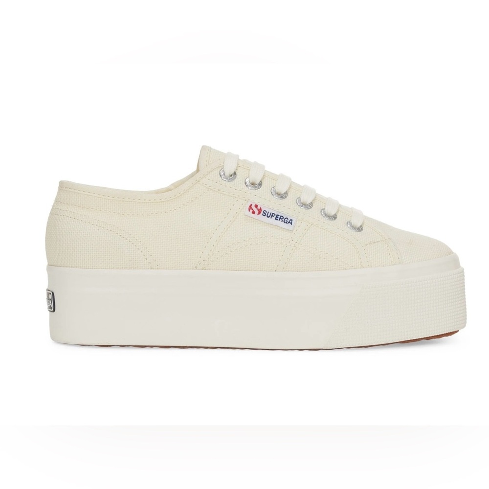 Superga Women's Cotu Platform Sneakers in Beige/Light Sand 41 1/2